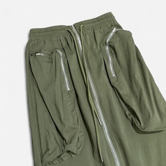 NWT Love Highlight Army Green Drawstring Cargo Maxi Skirt w Working Zippers S - Picture 6 of 7